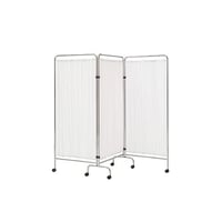 Paravento clinico a tre sezioni: in smalto epossidico con ruote (178 x 75 cm)